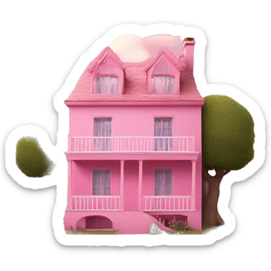 pink house with the title coliving sojuela joven sticker