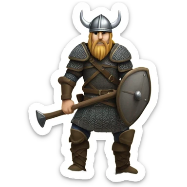 viking is hunting sticker