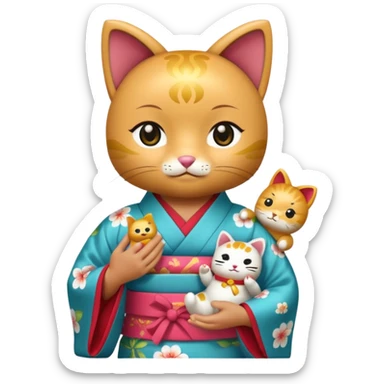 chat japonais, manekineku sticker