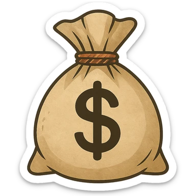 Money bag $  sticker