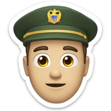 Une emoji qui pleure avec une salutation militaire sticker