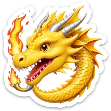 Slick dragon mixed cananoli dragon =yellow color:col <biner fire birsting mouth /ring tips Z realistic ‘’.”.3.0e% sticker