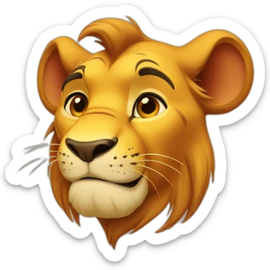 simba disney head sticker