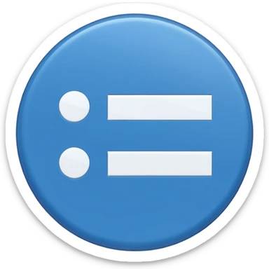 blue circle in the middle and white checklist mark sticker