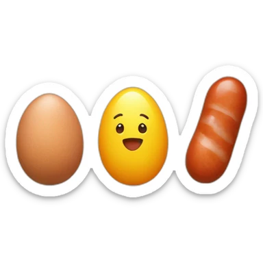 two eggs and a sausage sticker