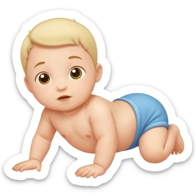 baby crawling sticker