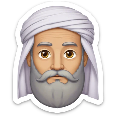 sultan with beard looking really wise sticker