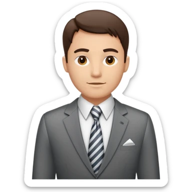 un recruteur à son bureau (l'image est tourné de 3/4) je veux une image qui soit de 3/4
 sticker