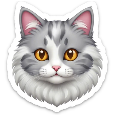 Cat with heart eles  sticker