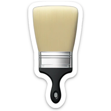 paint brush with white paint sticker