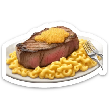 steak dinner with mac n cheese sticker