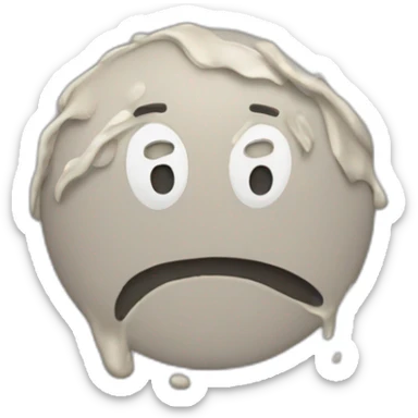 smeared number two sticker