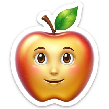 Enchanted golden apple sticker