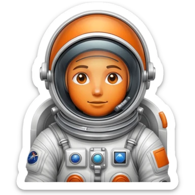 cosmonaut in space suit sticker