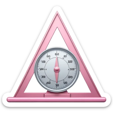 mac os icon Architect's scale, protractor, triangle, pink sticker