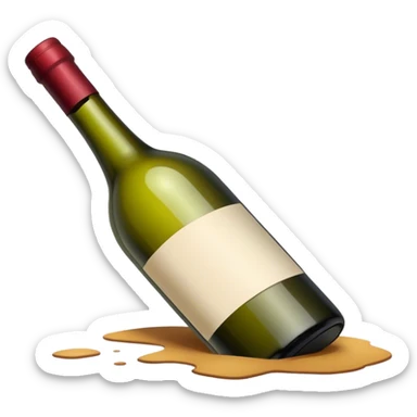 wine bottle on floor sticker
