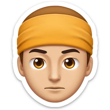 Merab Dvalishvili emoji with focused face and sweatband, ready for a match sticker