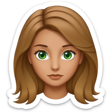 young pretty woman bronde hair green eyes and tan sticker