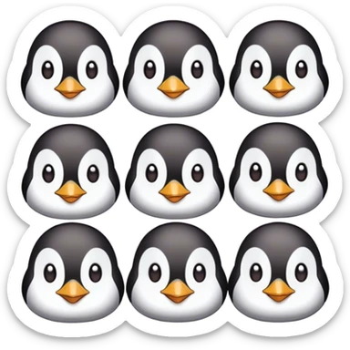 slot head with multiple expressions ,twitch emote pack, white background, clear outlines, @penguin (fast) sticker