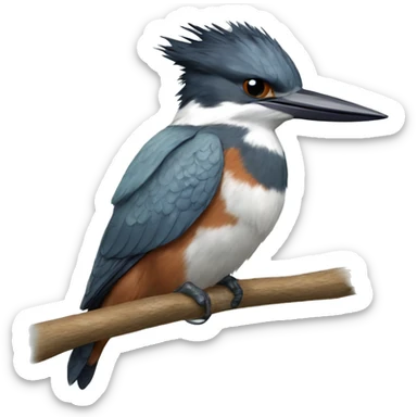 Belted kingfisher sticker