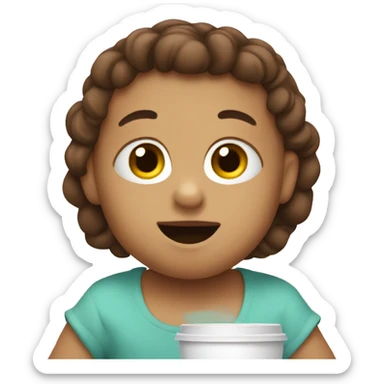 Baby Drink coffee sticker