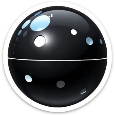 black sparkling disco ball sticker