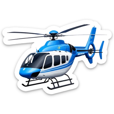 Eurocopter EC135 - Airbus Helicopters (Model Year: 2020) (Iconic colour: Blue and white) sticker