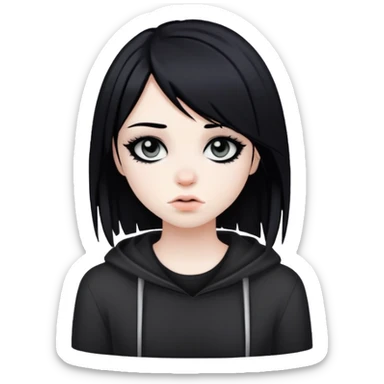 Emo girl sticker