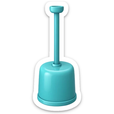 turquoise toilet plunger sticker
