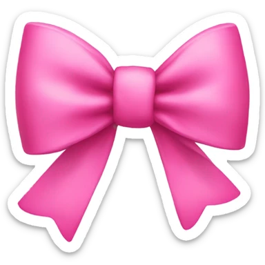 Pink bow sticker