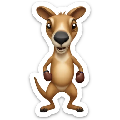 A boxing kangaroo  sticker