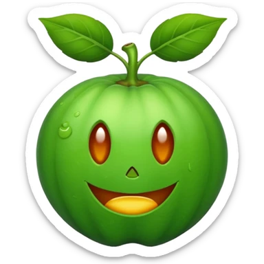 emoji green posion frutiger aero sticker