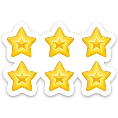 five stars in a row sticker