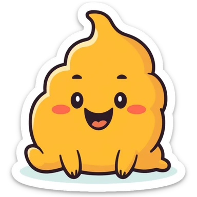 A poo emoji laughing sticker