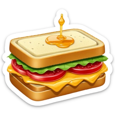Un sandwich dorato con marmellata e mirtilli sticker