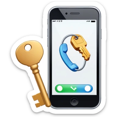 mobile phone and key sticker