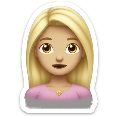 Blonde princess crying  sticker