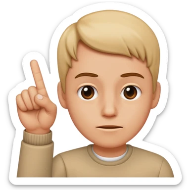 Person shaking finger saying no sticker