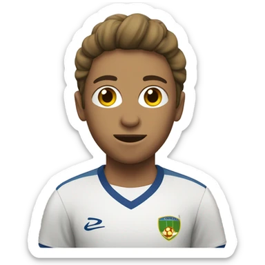 jugadora de futbol pateando pelta sticker