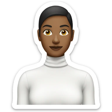 white longsleeved turtleneck bodysuit sticker