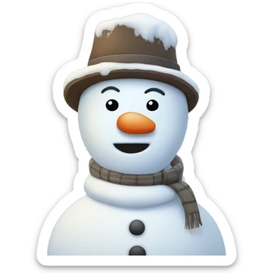 Snow man sticker