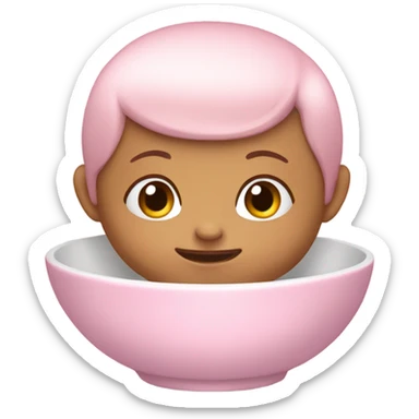 baby pink acia bowl sticker