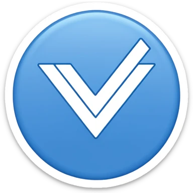blue circle with a checkmark in the middle sticker