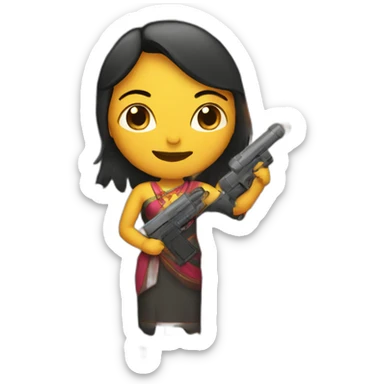 indian woman with heatgun sticker