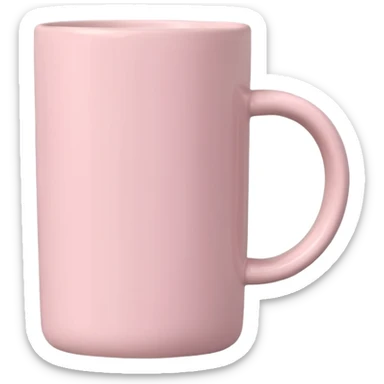Can u create a cute and aesthetic pastel pink tall coffee mug to add to my caption I don't want any eyes on it! And keep it pinterest worthy  sticker