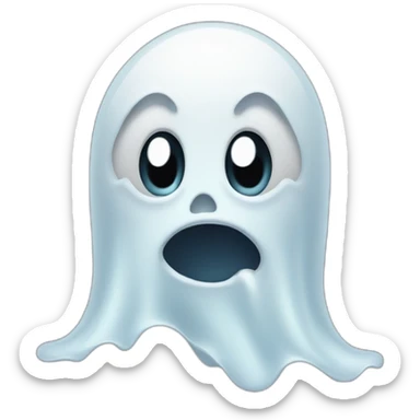 Shocked ghost sticker