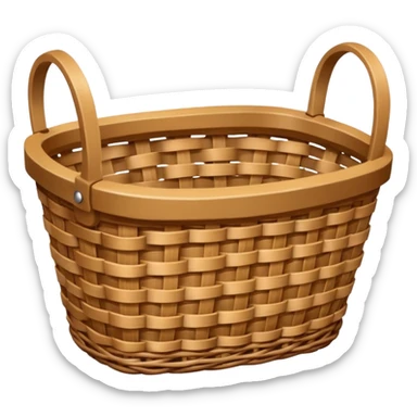 empty wicker basket sticker
