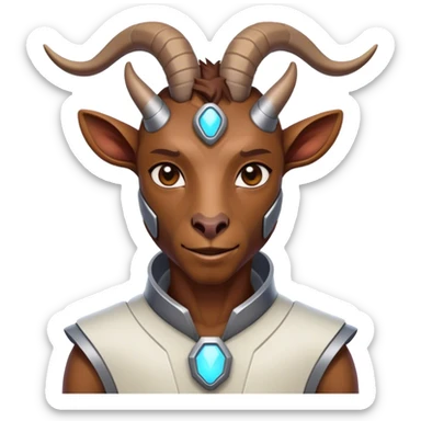 Futuristic Goat(Ram) man 2/3 veiw sticker