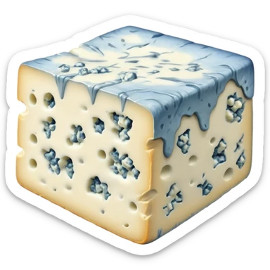 Blue cheese with mold veins sticker