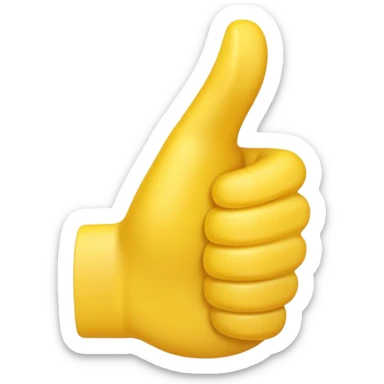 thumbs up emoji with two thumbs facing outwards  sticker
